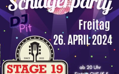 Schlagerfieber im Stage 19: Feiern Sie mit DJ Pit am 26. April 2024!